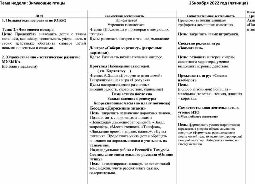 Летне оздоровительный план для старшей группы