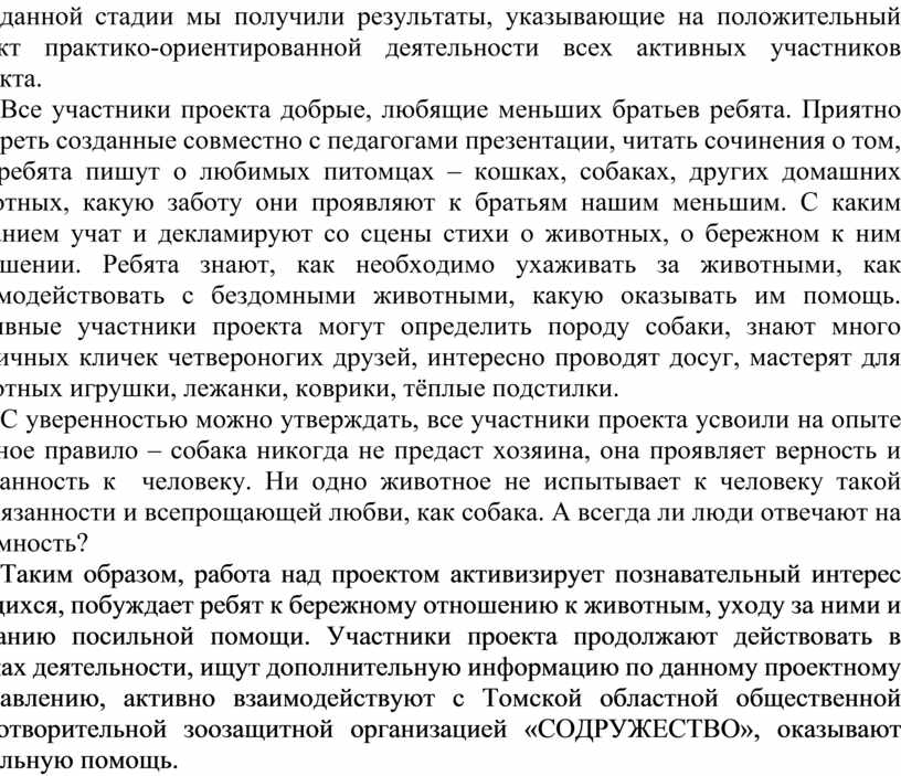 Предполагаемый конечный продукт проекта