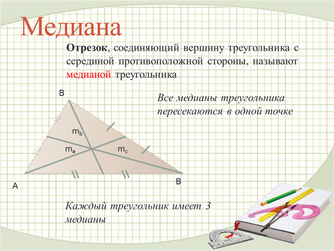 Свойства медиан треугольника 8 класс геометрия. Медиана треугольника. Средняя линия и Медиана треугольника. Биссектриса. Понятие Медианы.