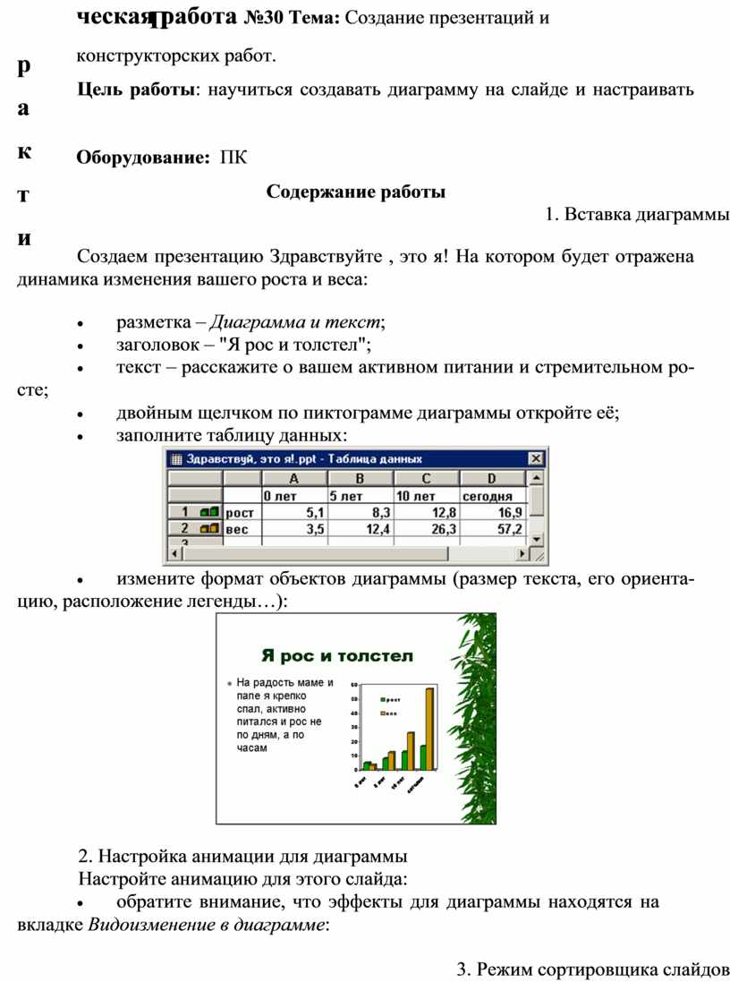 Практическая работа создание презентации