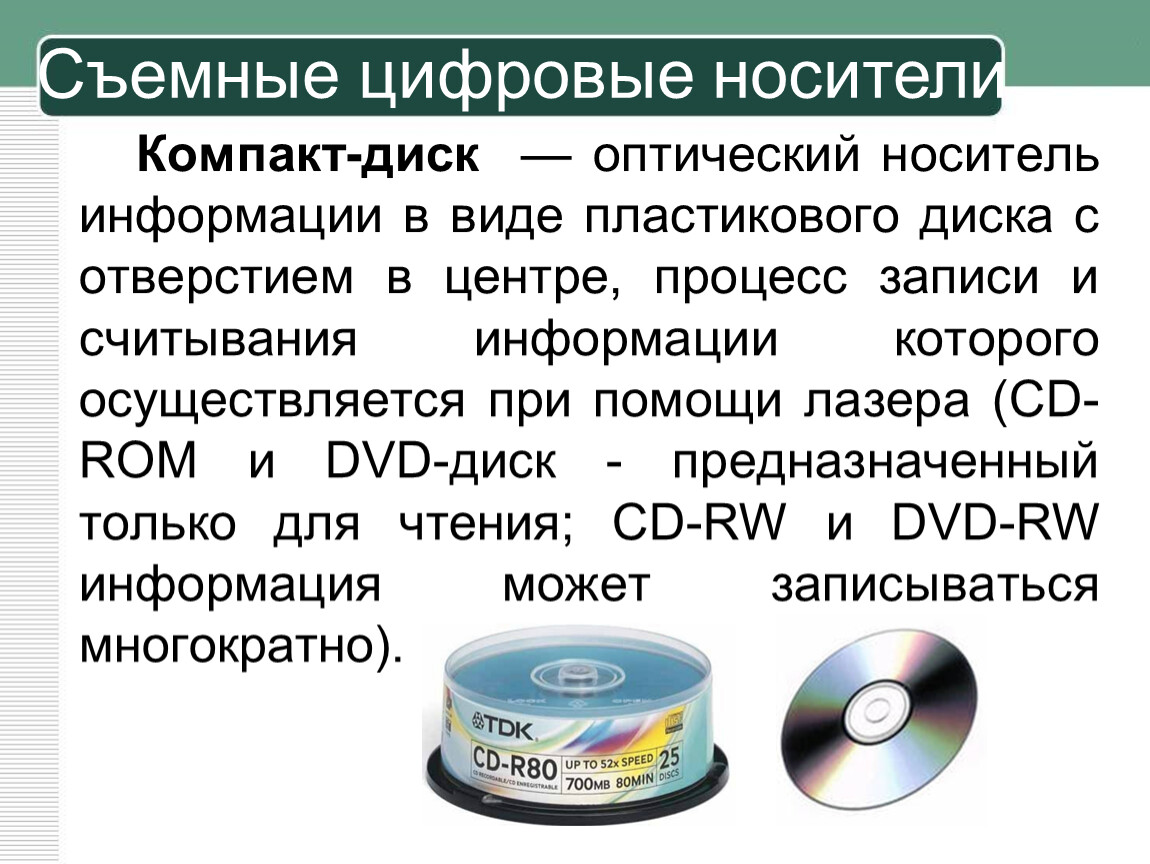 Материалы записи информации. Запись информации на компакт-диски различных видов. Современные цифровые носители. Компакт диск носитель информации. Способы записи информации на компакт-диски.