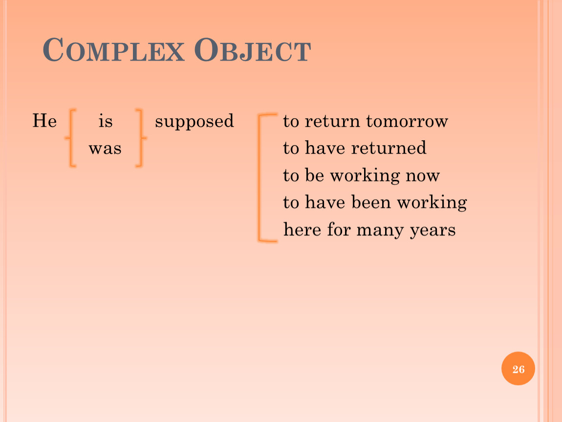 Complex object is used. Комплекс Обджект. Complex object в английском языке. Комплекс Обджект в английском. Complex object грамматика.