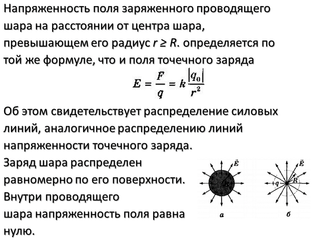 Поле точечного заряда