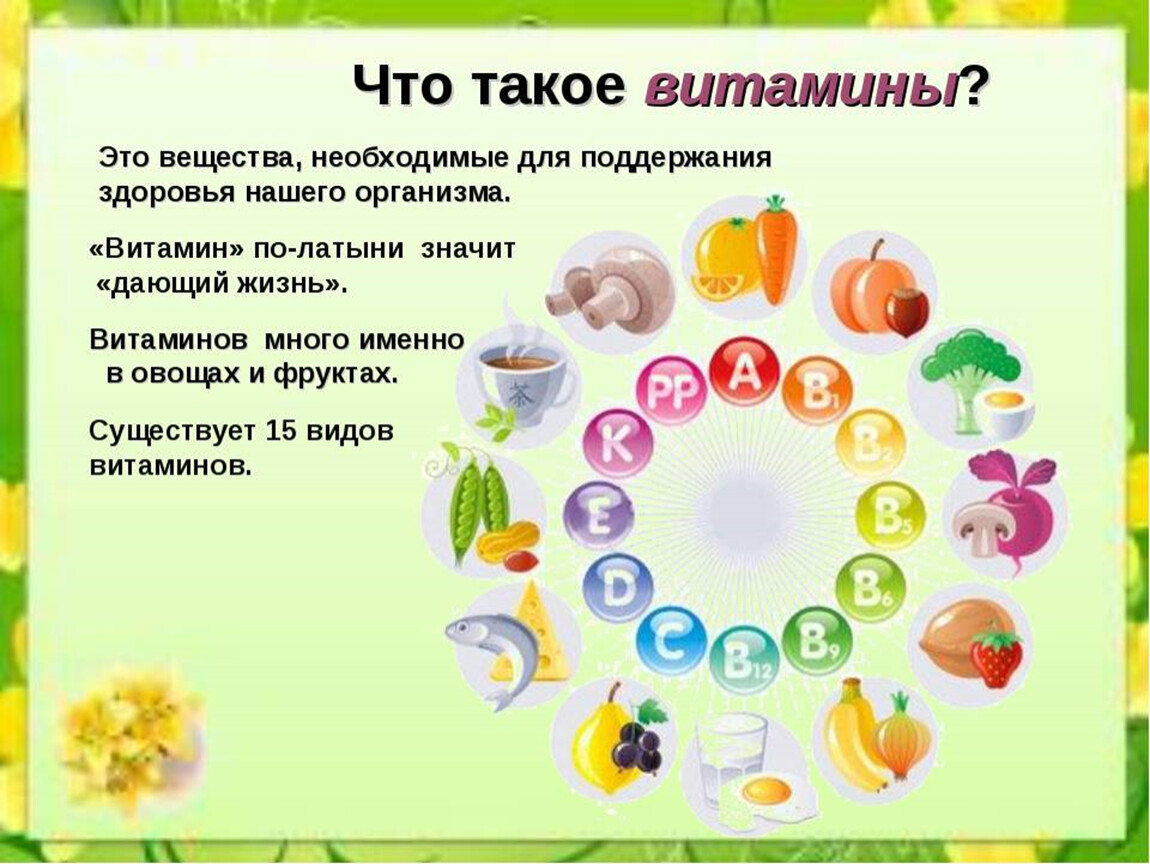 Польза витаминов для детей