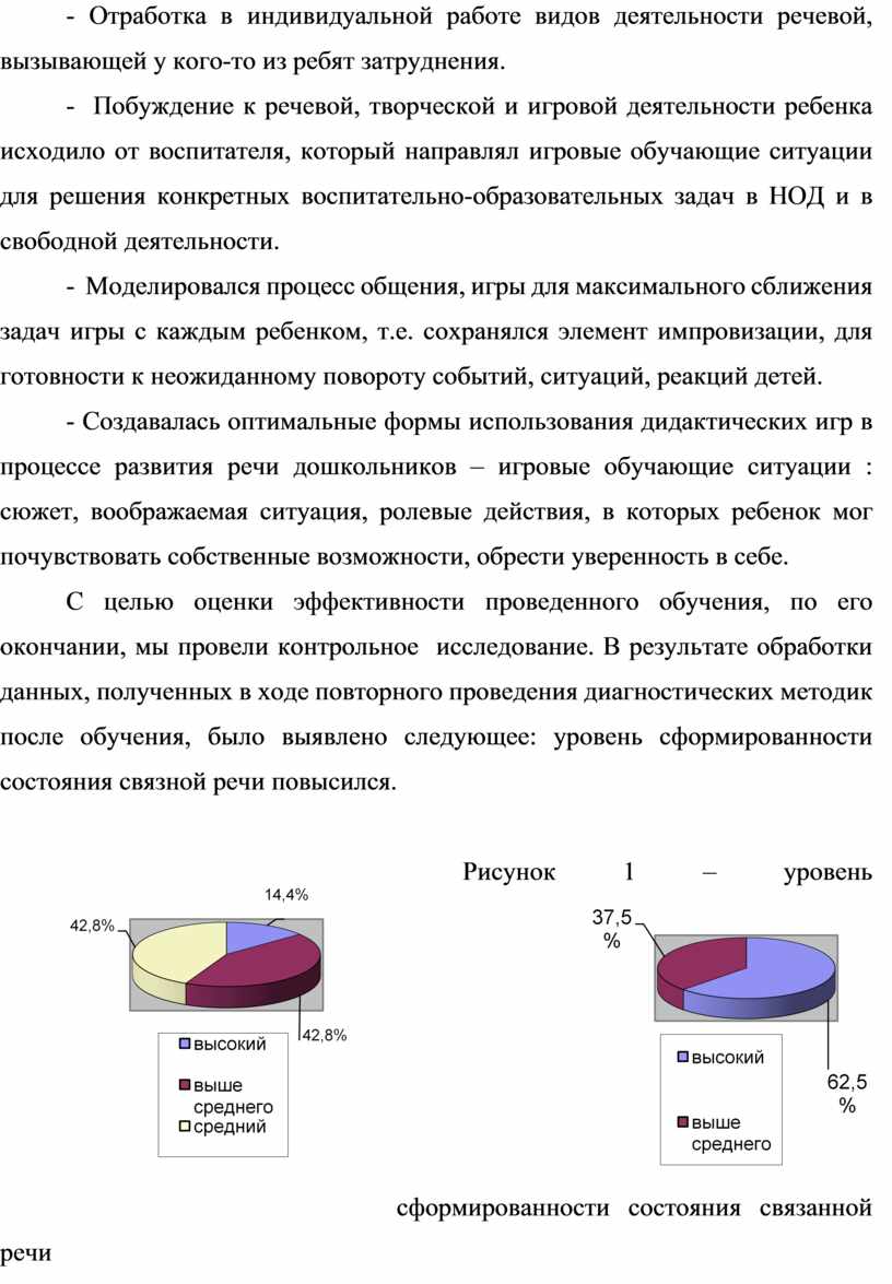 Развитие речи детей среднего дошкольного возраста курсовая