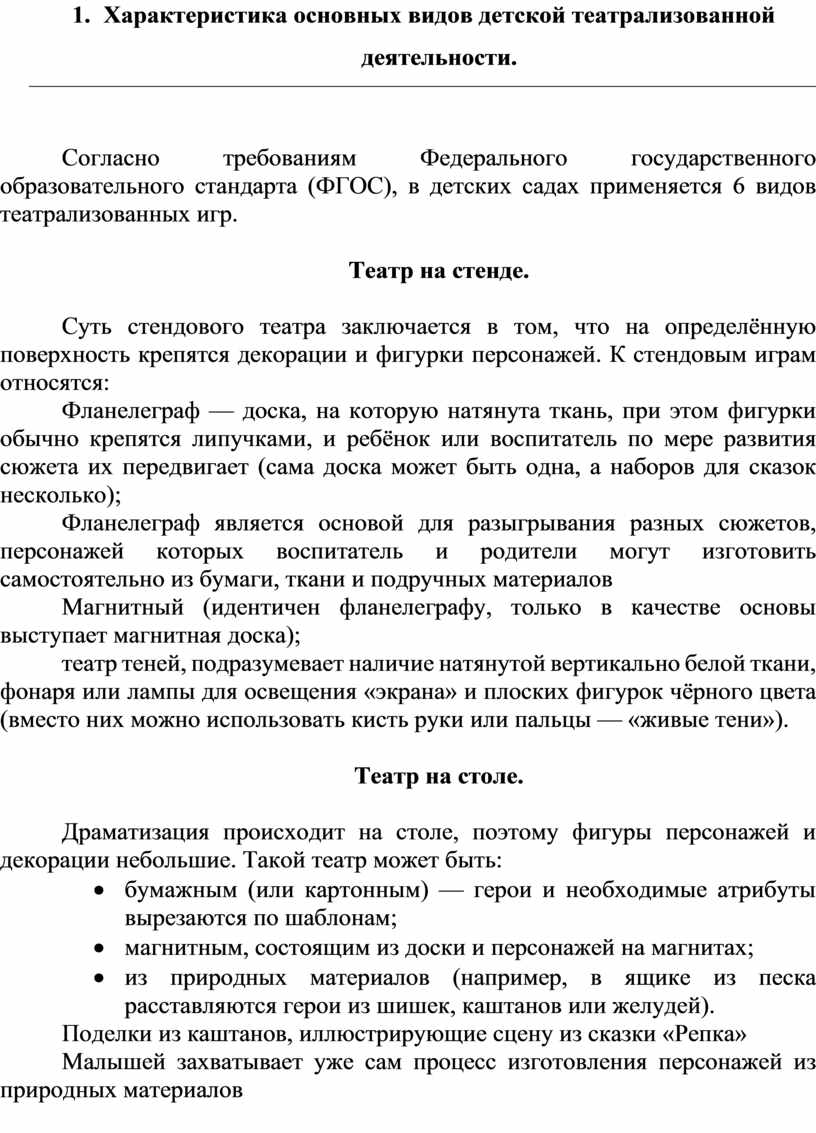 Портфолио по дисциплине «Театрализованная деятельность в детском саду».