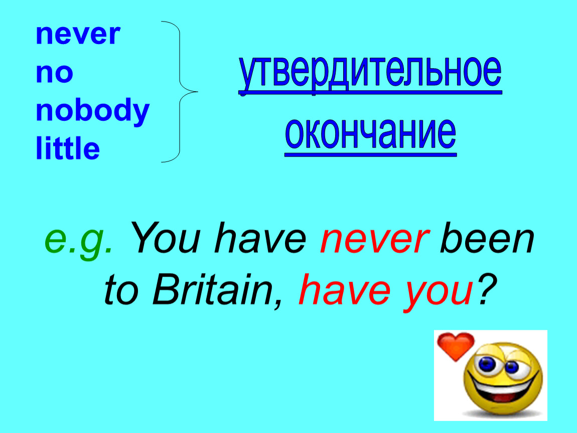 Разделительные вопросы презентация