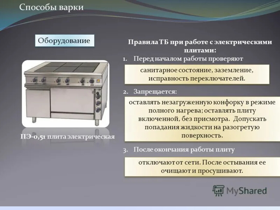 Работа плита. Правила техники безопасности при работе с электрической плитой. Оборудование и инвентарь для варки. Техника безопасности с электроплитой. Техника безопасности с электрической плитой.