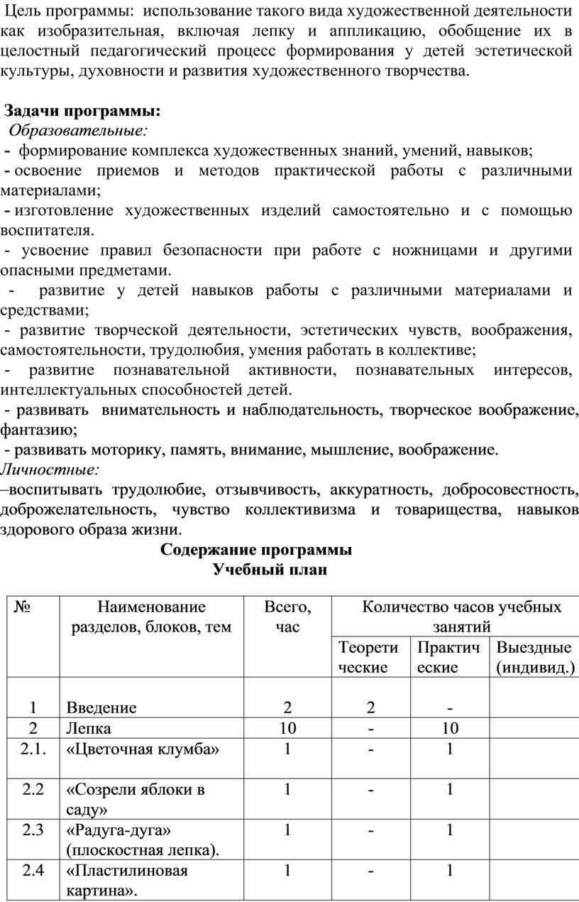 Летняя краткосрочная программа