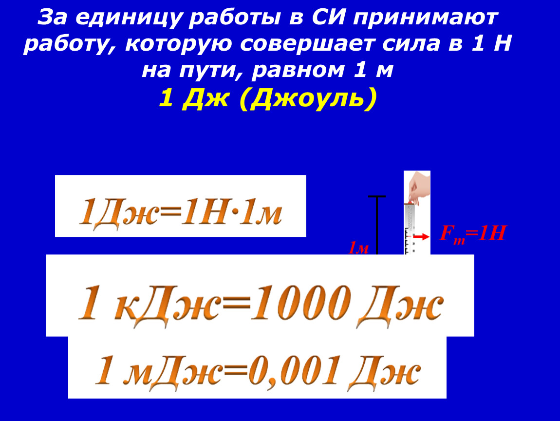 Механическая работа. Единицы работы