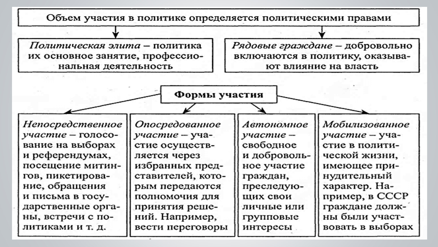 Политическое поведение тест 11