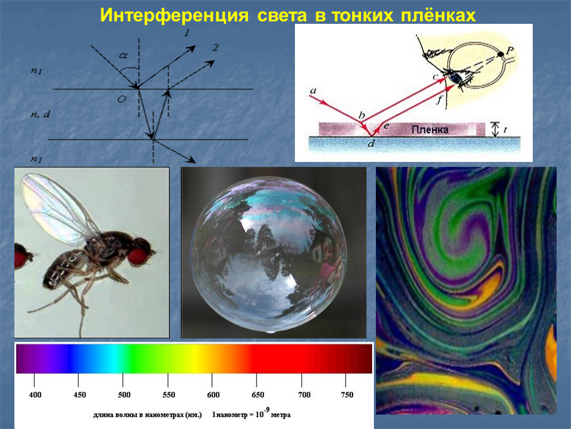 Интерференция света в тонких пленках рисунок