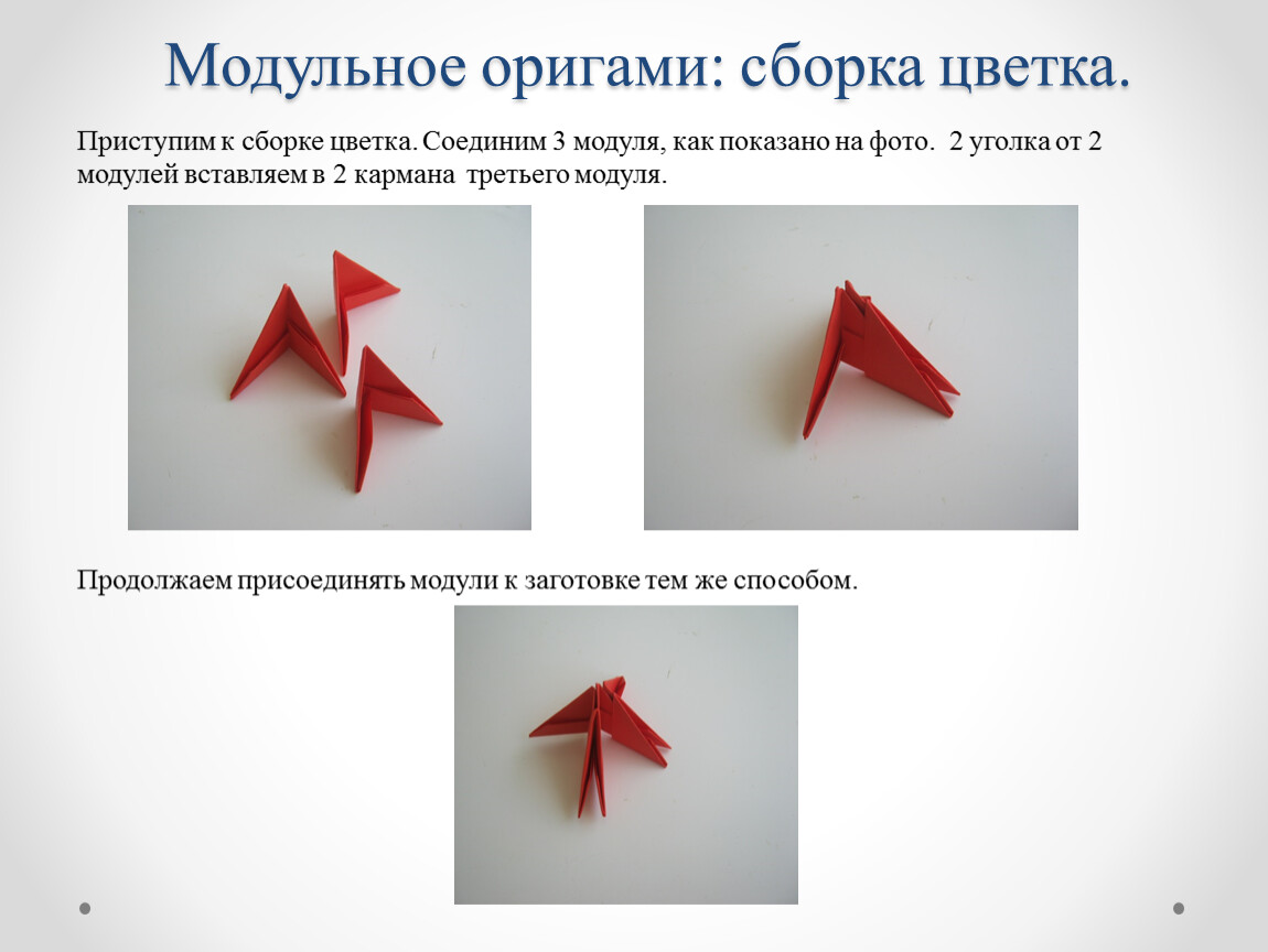 Сборка модулей 4. Модульное оригами сборка. Модуль оригами схема. Модульное оригами для начинающих схемы. Модульное оригами презентация.
