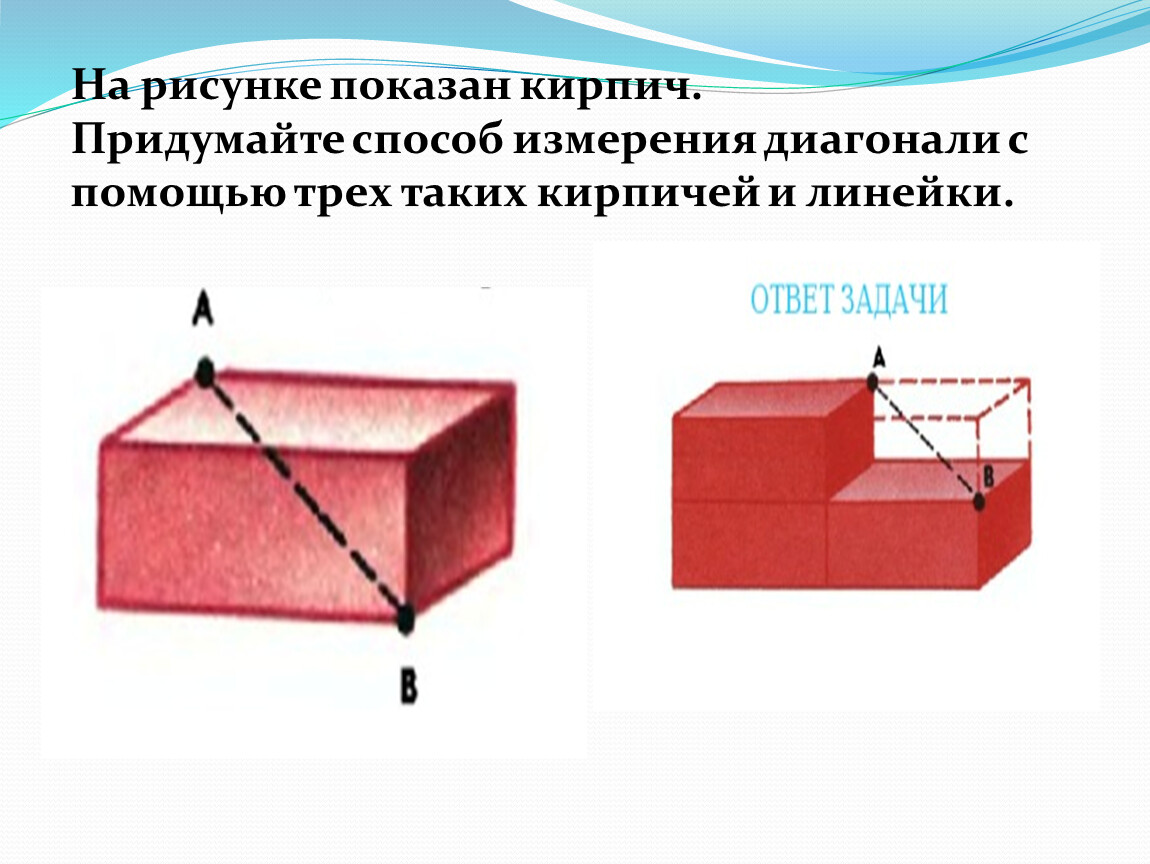 На рисунке изображен кирпич