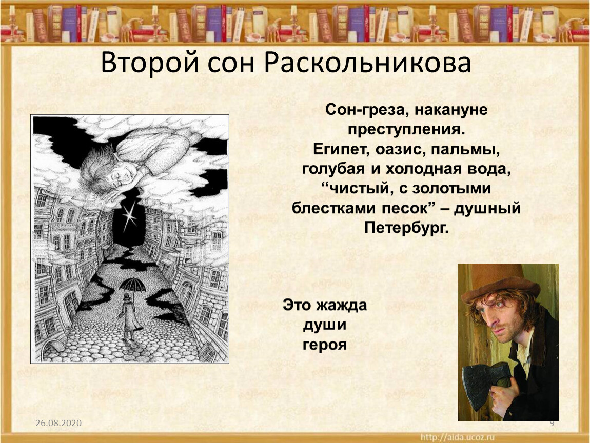 Составьте схему пространства увиденного раскольниковым во сне