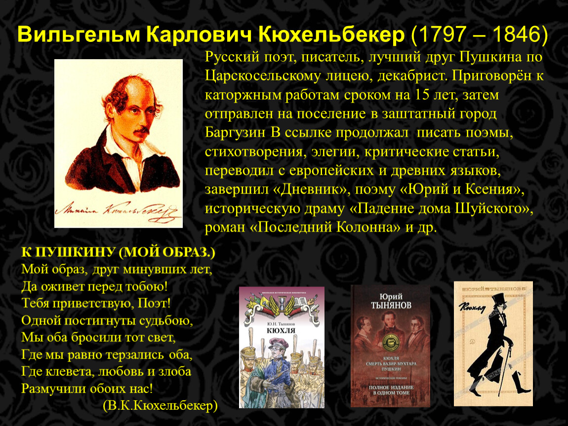 Кюхельбекер поэты. Кюхельбекер книги.