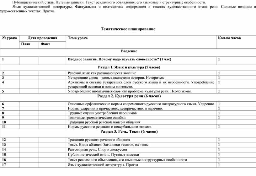 Программа по родной русской литературе 9 класс