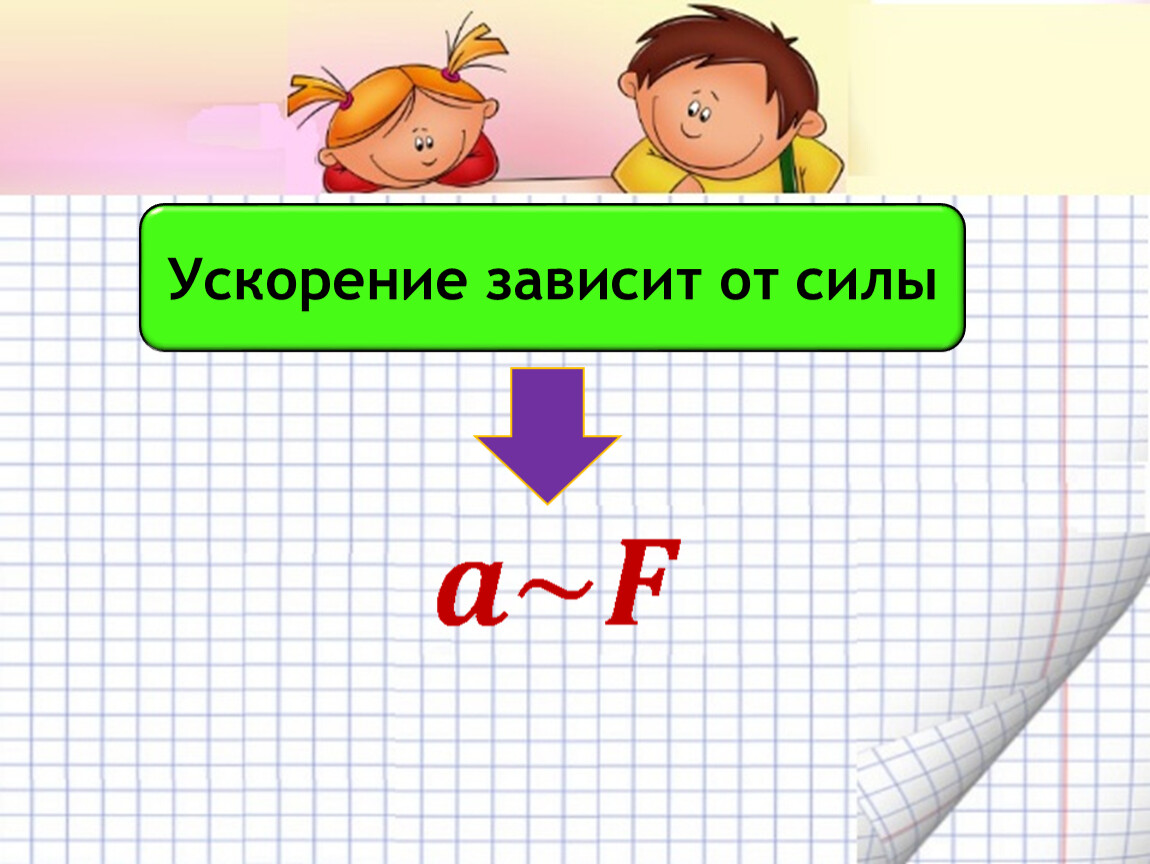 От чего зависит ускорение. Ускорение зависит от. Ускорение зависит от силы.