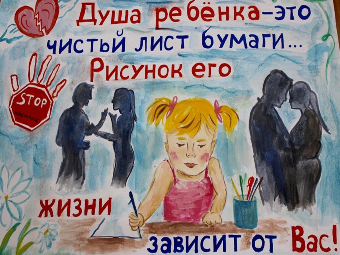 Рисунки детей насилие в семье