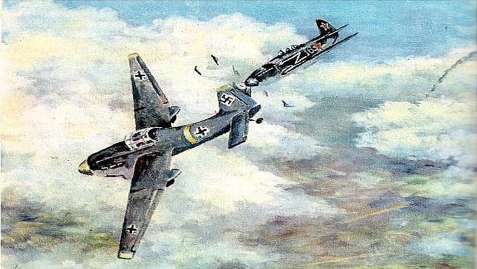 Один из первых воздушных таранов. Воздушный бой летчиков ВОВ 1941-1945. Воздушный Таран Талалихина.