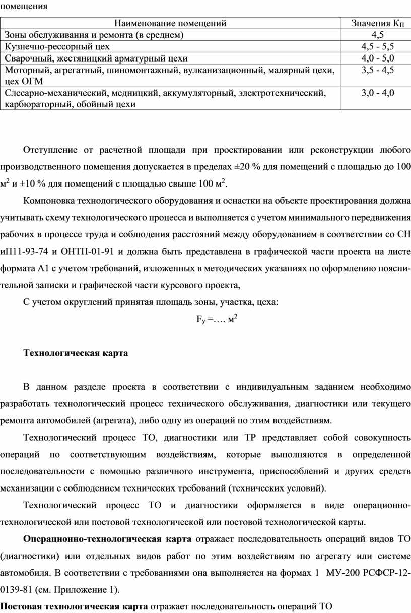 МЕТОДИЧЕСКИЕ РЕКОМЕНДАЦИИ по выполнению курсового проекта