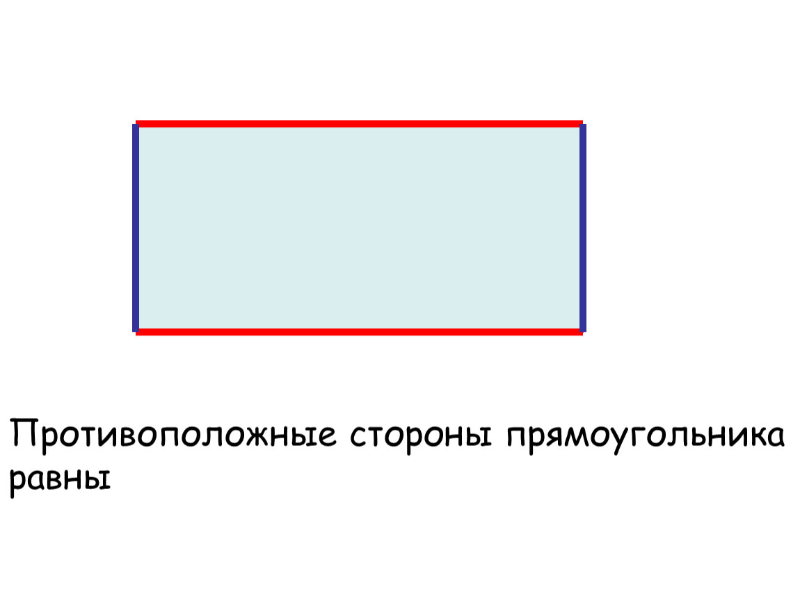 Используя рисунок данного прямоугольника. Противоположные стороны прямоугольника. Противоположные стороны прямоугольника 2 класс. В прямоугольнике противоположные стороны равны. Прямоугольник с равными сторонами.