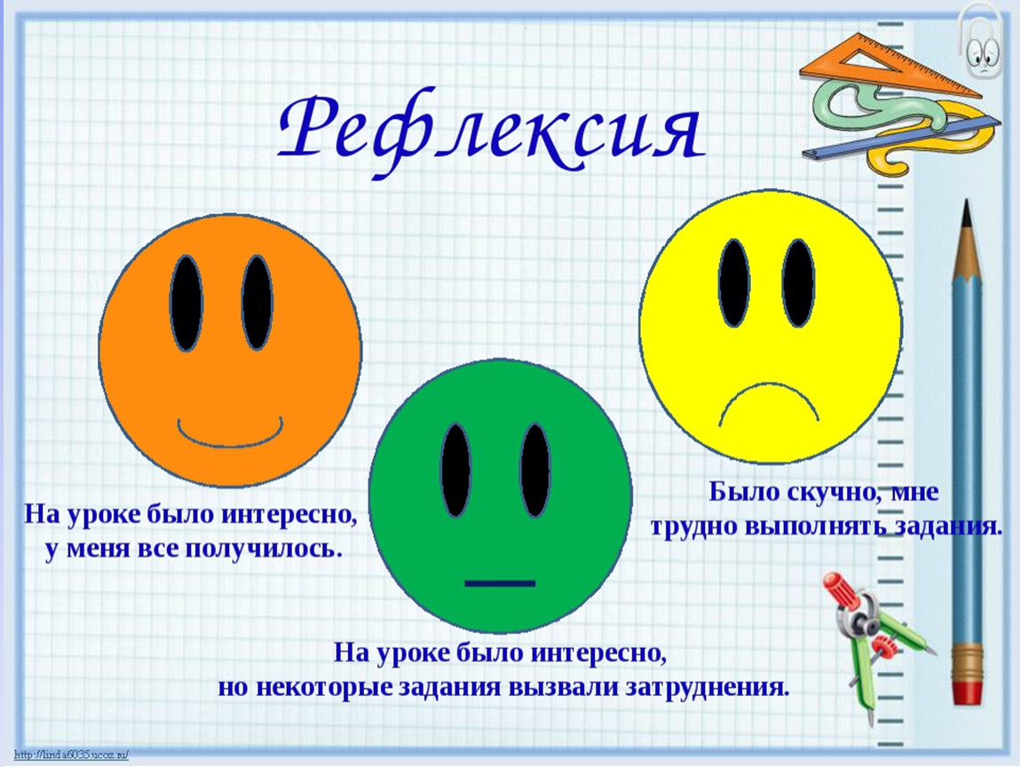 Картинки рефлексия 1 класс