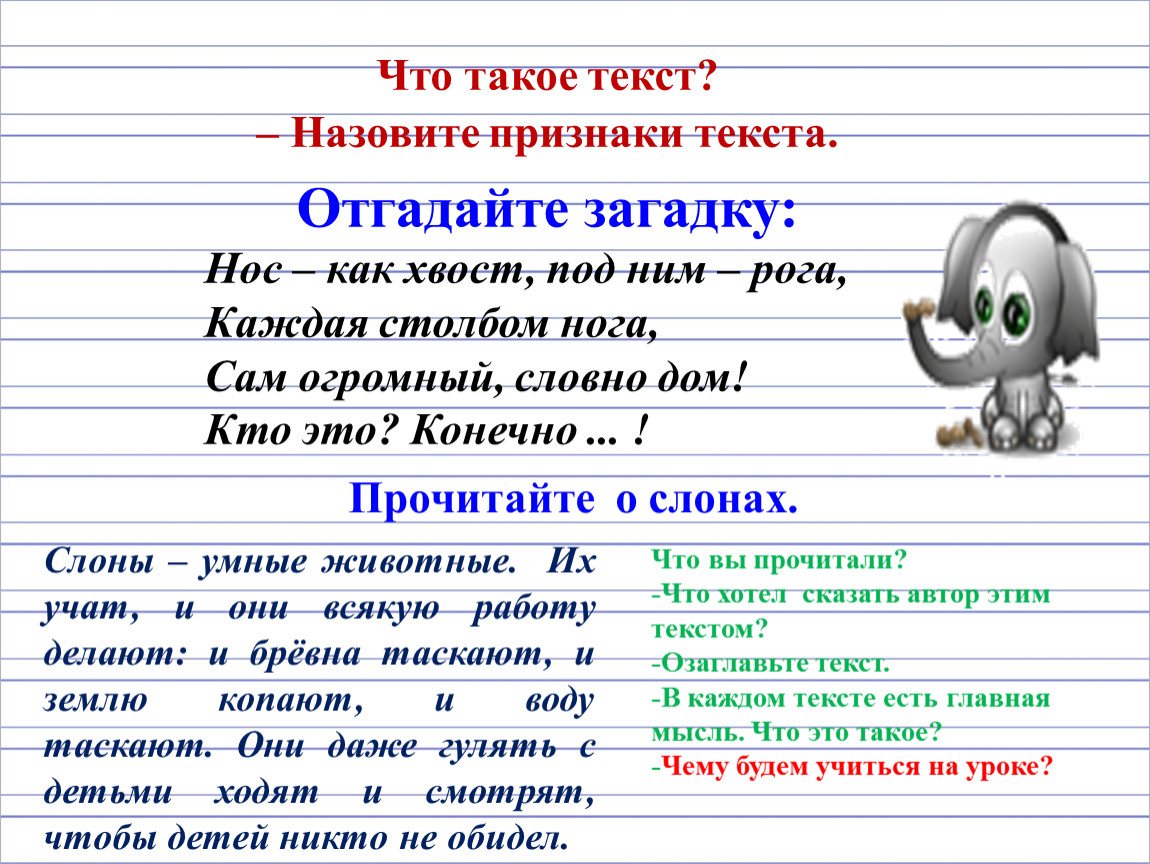 Презентация к уроку русского языка во 2 классе на тему: 