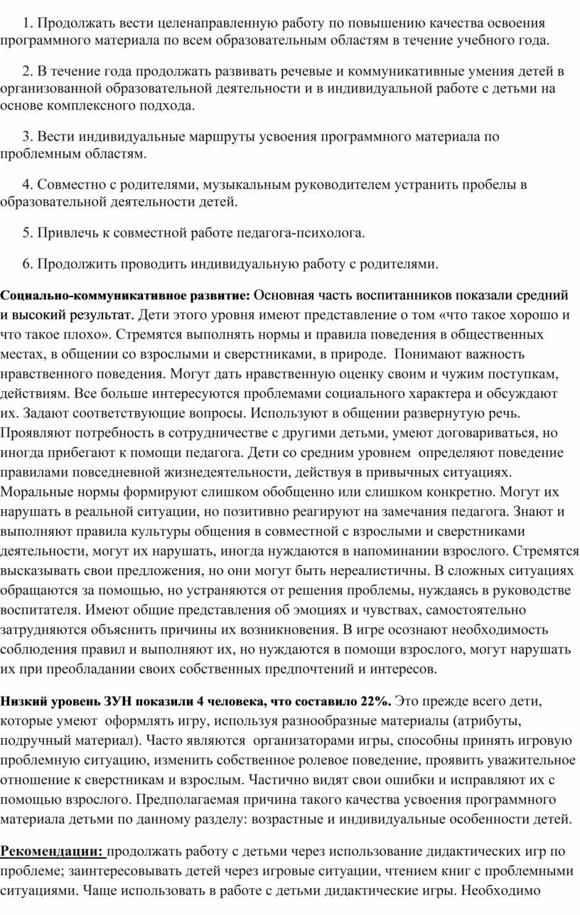 Результаты мониторинга образовательного процесса в старшей группе ДОУ на  начало учебного года.