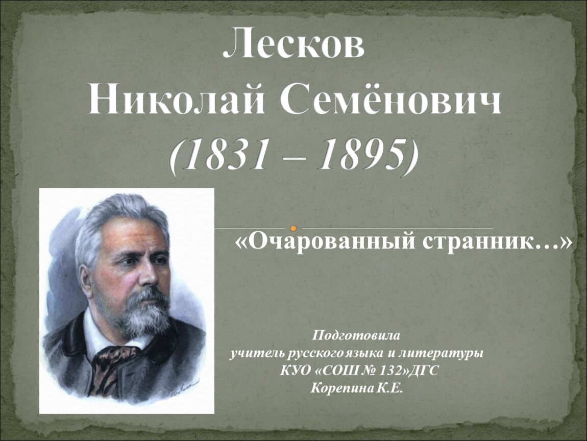 Лесков очарованный странник презентация