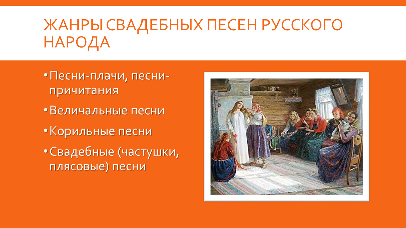 История русской свадьбы проект