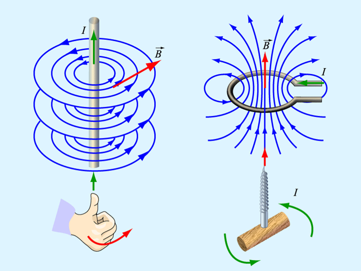 Направление силовых линий совпадает с направлением. Вектор магнитной индукции проводника с током. Магнитное поле и вектор магнитной индукции в катушке с током. Линии магнитной индукции в проводнике. Магнитное поле вектор магнитной индукции правило буравчика.