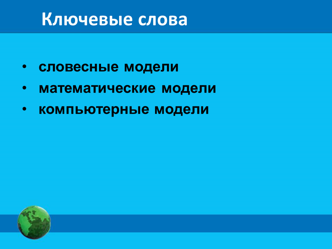 Знаковые виды моделей словесные и математические модели компьютерные математические модели