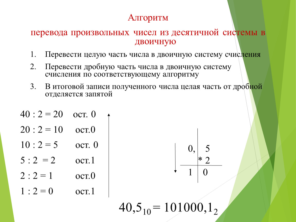 Перевод чисел из одной системы счисления в другую