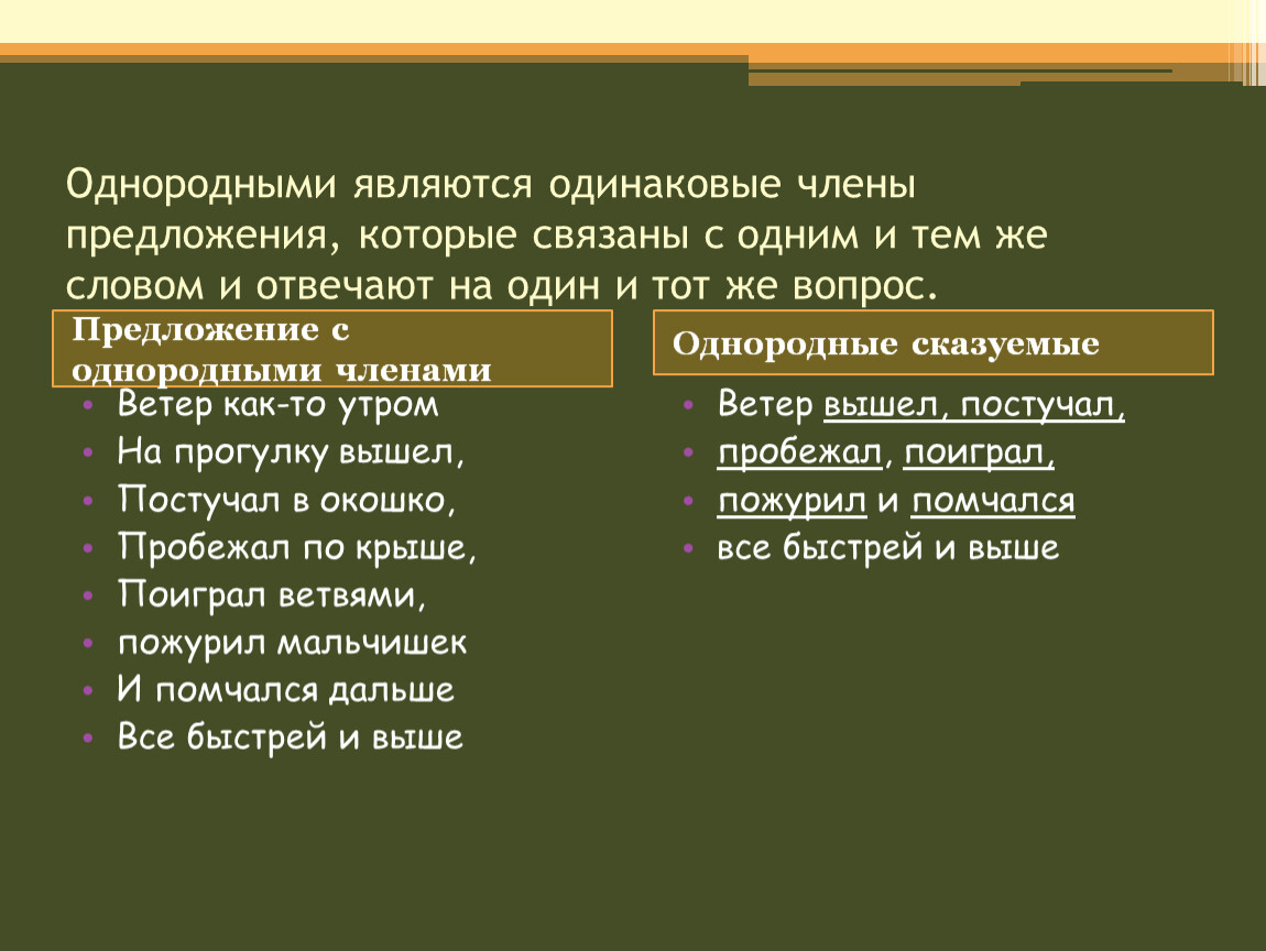 Придумай к каждой схеме предложения с однородными членами запиши предложения предложение