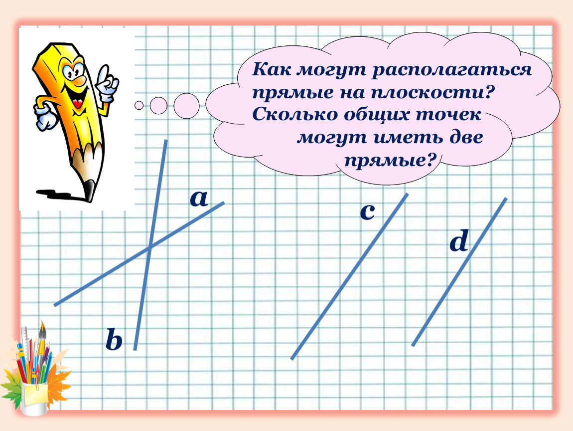 Сколько точек имеет 2 прямые