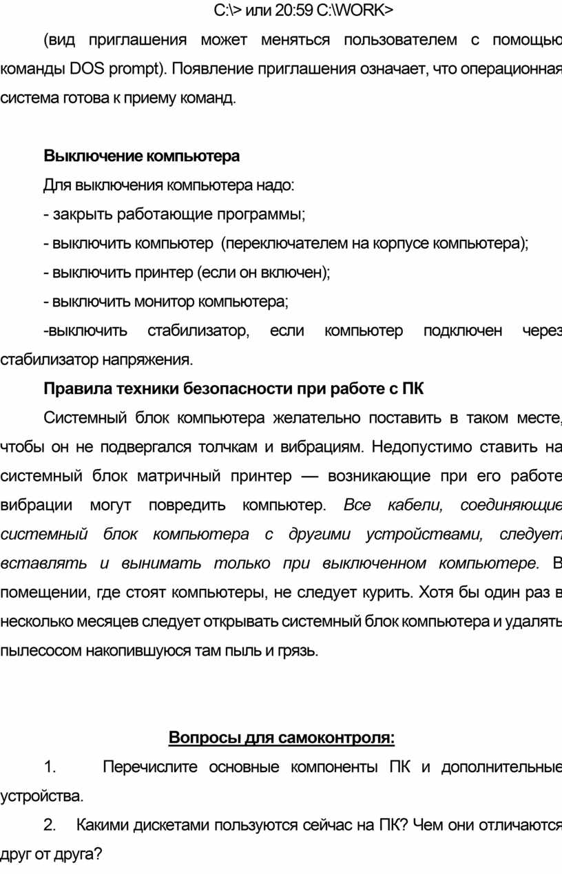 Лекция по теме Основные внешние устройства ПК