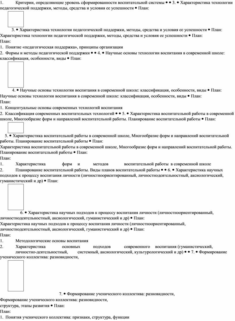 Реферат: Виды и уровни анализа воспитательной работы