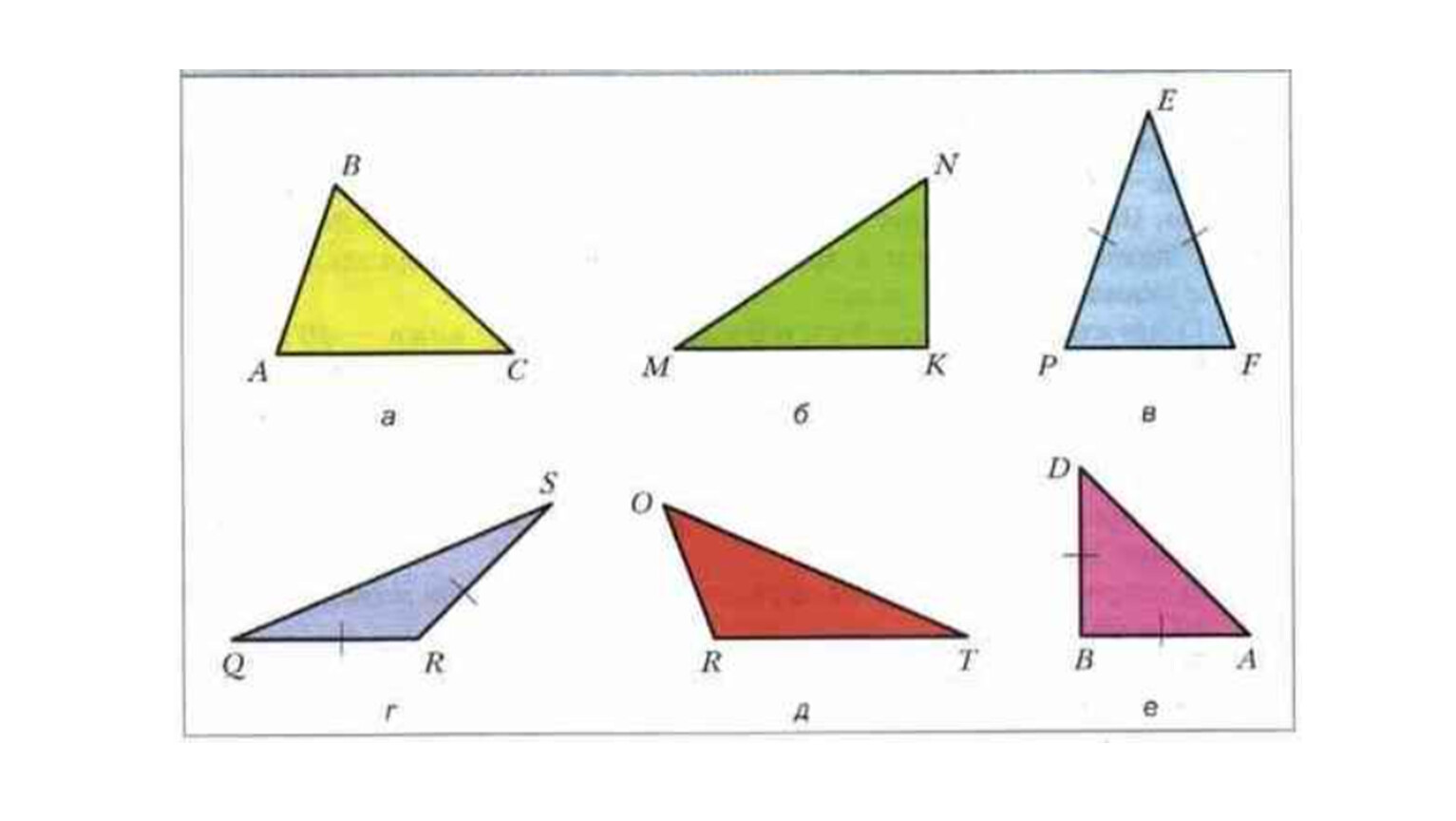 Равнобедренный и тупоугольный треугольник 5 класс