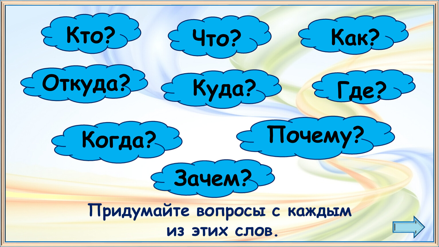 Откуда почему. Вопрос кто придумал. Придумать вопрос к слову небо. Придумать вопрос к слову ГАЗ. Придумай вопрос к слову маска.