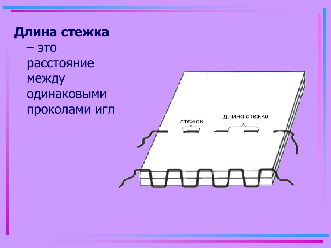 Расстояние между проколами иглы. Петлеобразные Стежки ручные. Длина стежка это. Строчка петлеобразного стежка. Петлеобразная ручная строчка.