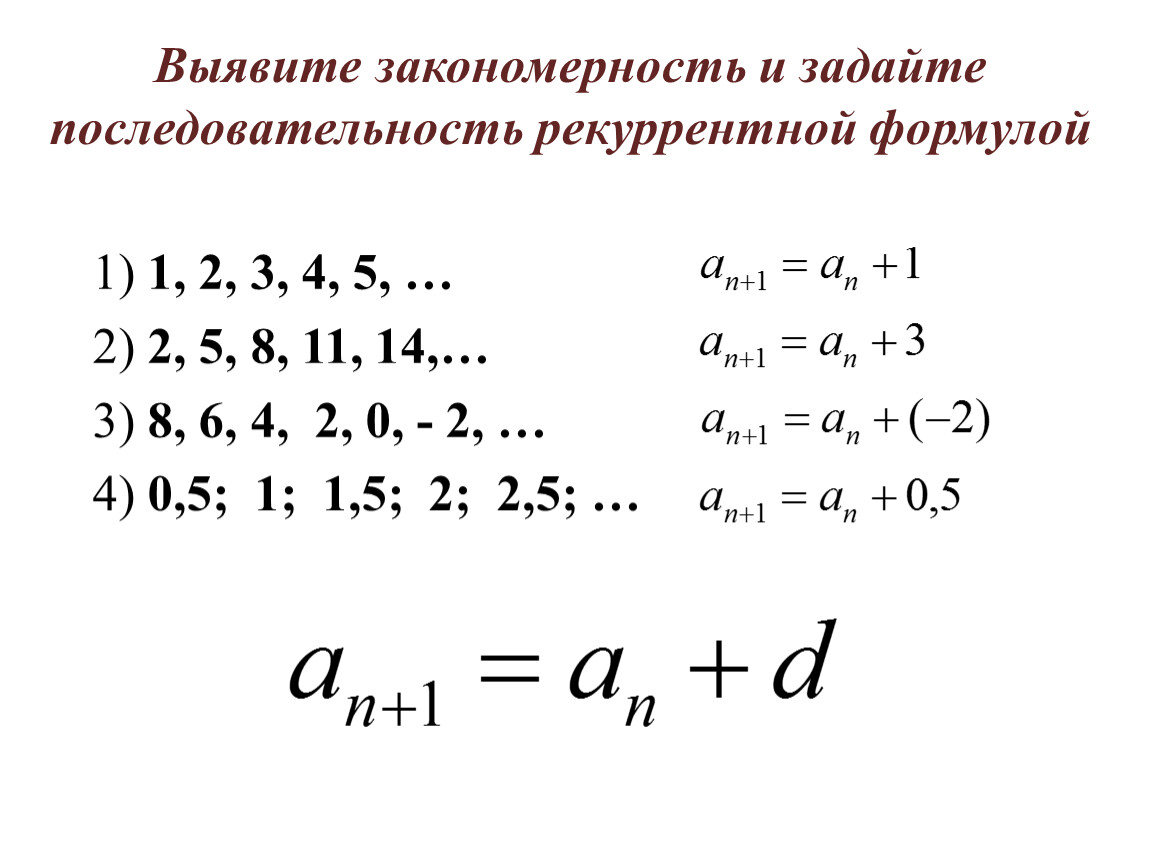 Порядок 1.3. Задайте формулой последовательность 2.2.3.3.4.4.5.5. Формула последовательности. Рекуррентная формула. Последовательность задана рекуррентной формулой.