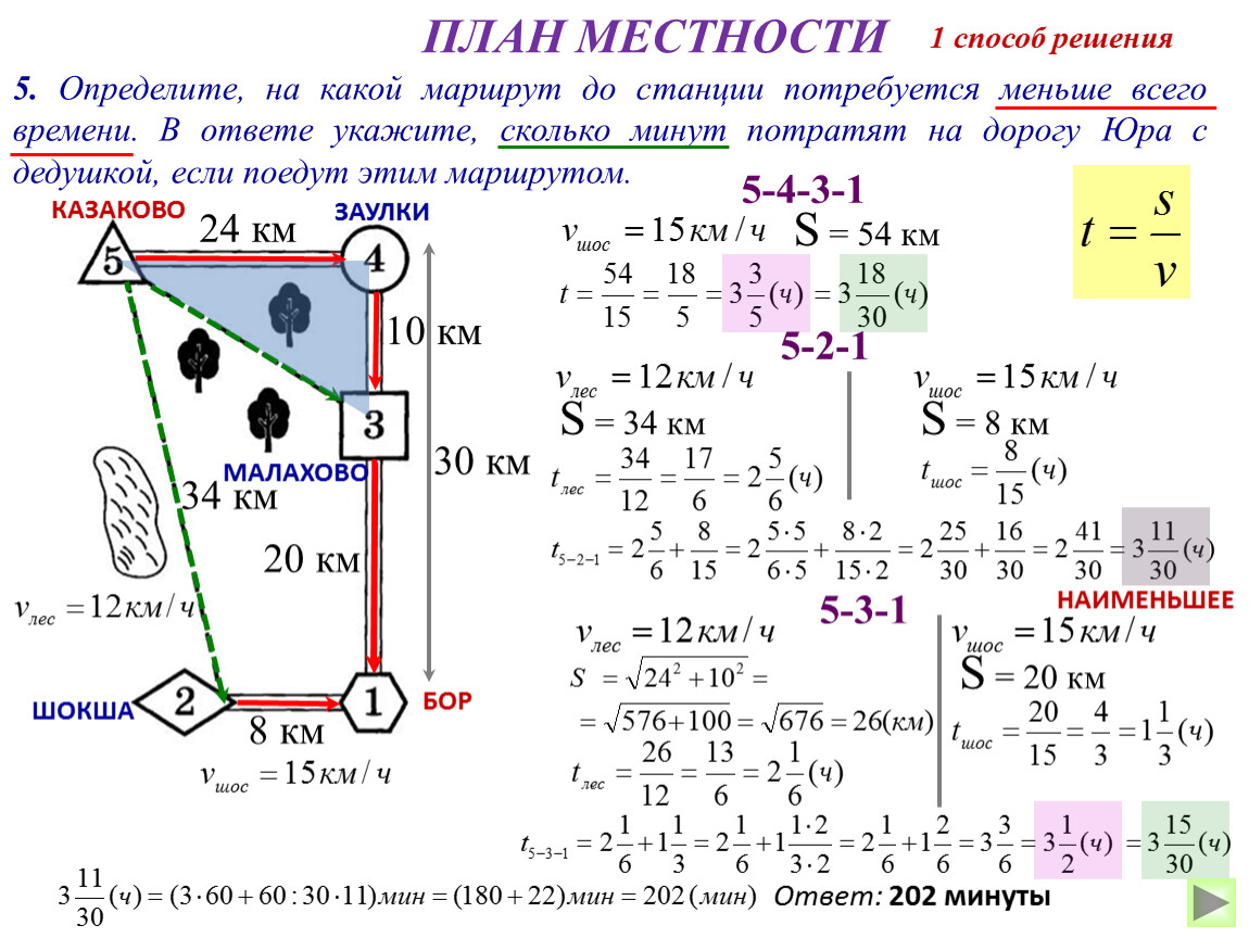 Определите на какой маршрут