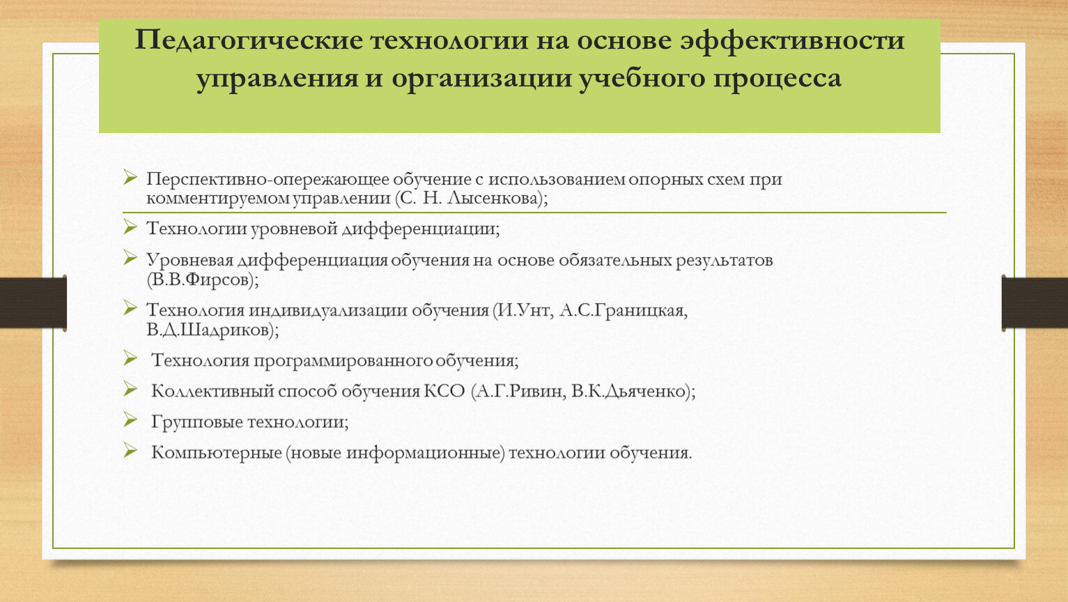 Педагогическая технология метод проектов