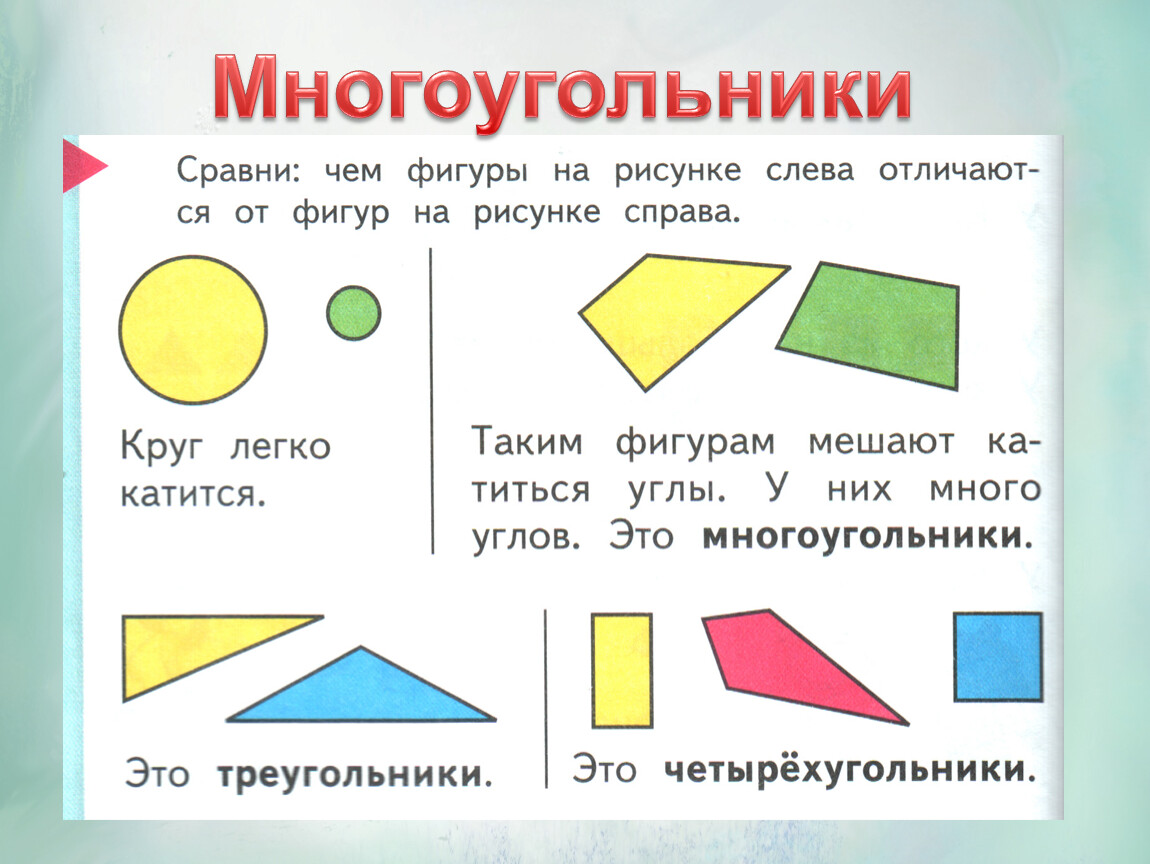 Многоугольник это 1 класс картинки