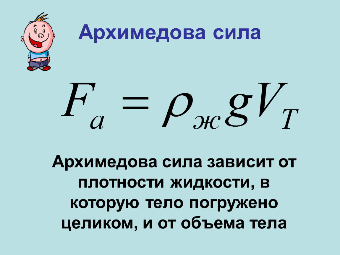 Действующая на тело архимедова сила зависит. Архимедовой силы. Архимедова тела. Архимедова сила зависит от. Архимедова сила формула 7 класс.