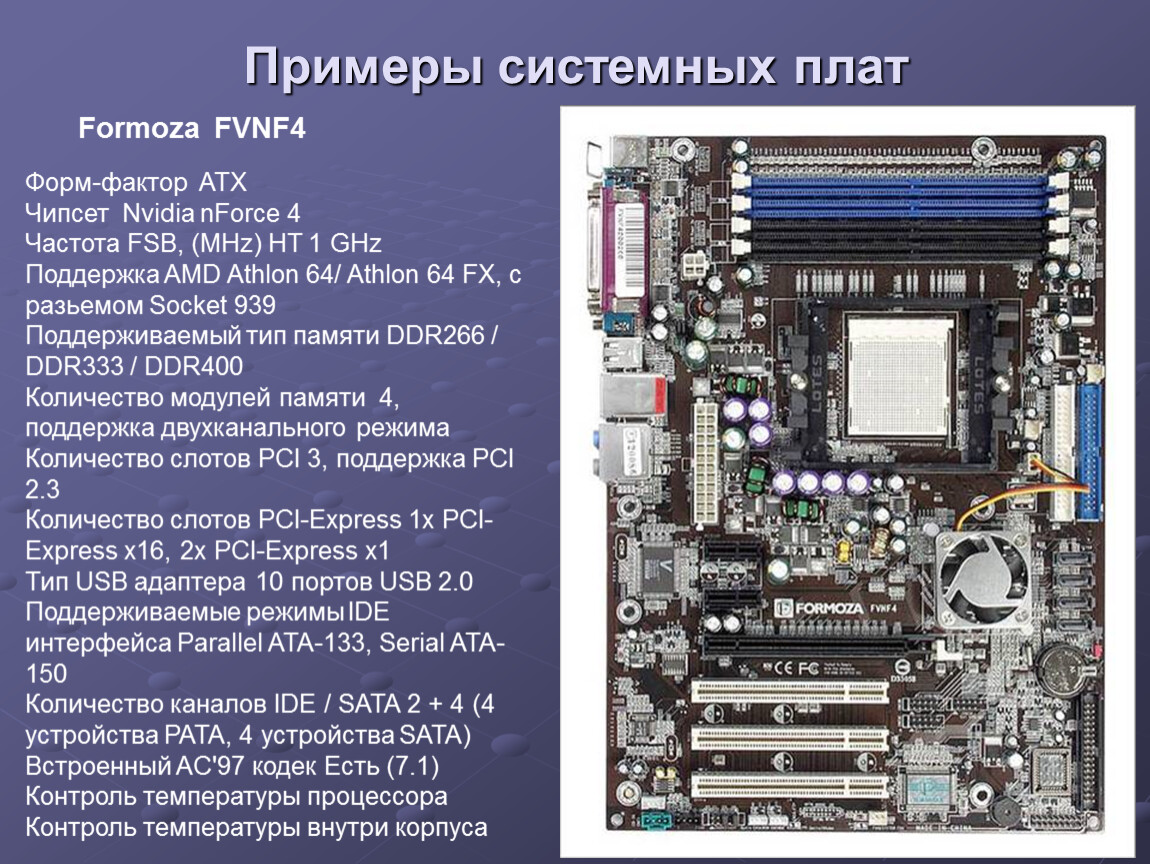 Форм фактор материнской платы презентация