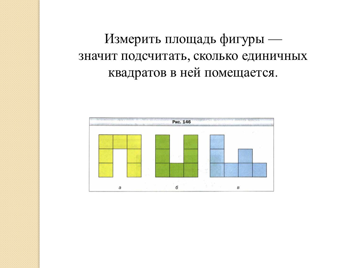 Измерить площадь фигуры значит подсчитать. Фигуры для измерения площади. Измерить площадь фигуры. Измерьте площадь фигуры.