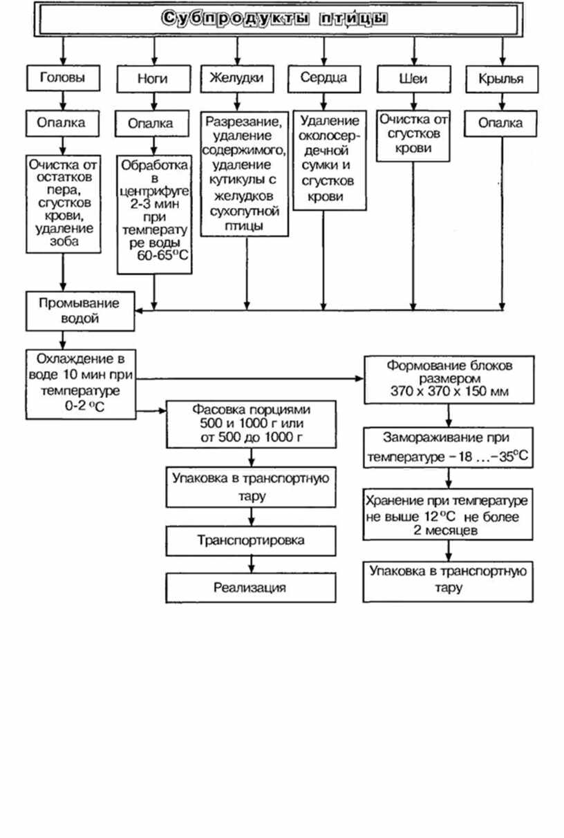 Технологический процесс блюда. Технологическая схема обработки субпродуктов. Технологическая схема полуфабрикатов из мяса птицы. Технологическая схема приготовления полуфабрикатов из мяса. Технологическая схема производства мякотных субпродуктов.