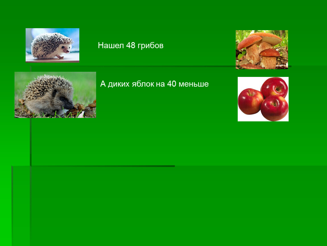 Еж принес на 3 гриба. Нахождение яблок. Задача с ежиком и яблоками и грибами. Задача с ежиком яблоками и грибами ответ. Сколько яблок у ежика.